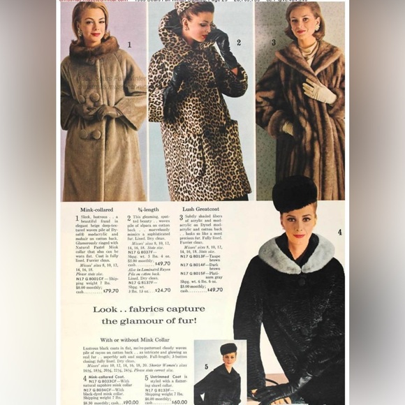 Vintage Suede/Mink Collar 50’s-60’s Coat - Picture 11 of 12